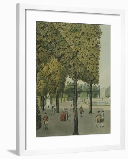 A Walk in Schoenbrunn Gardens, Near Vienna-null-Framed Giclee Print