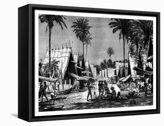 A Walk in the Arou Islands, Indonesia, 19th Century-J Moynet-Framed Premier Image Canvas