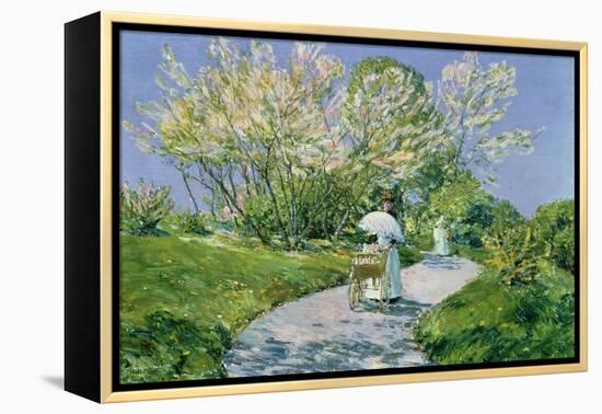 A Walk in the Park-Childe Hassam-Framed Premier Image Canvas