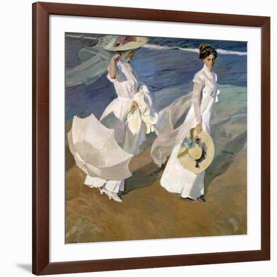 A Walk on the Beach, 1909-Joaqu?n Sorolla y Bastida-Framed Giclee Print