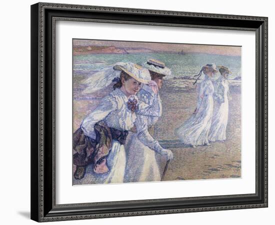 A Walk on the Beach-Theo van Rysselberghe-Framed Giclee Print