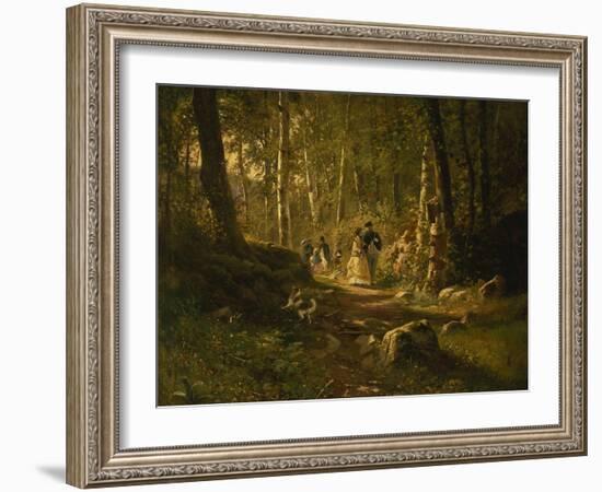 A Walk Through the Forest-Iwan Iwanowitsch Schischkin-Framed Giclee Print