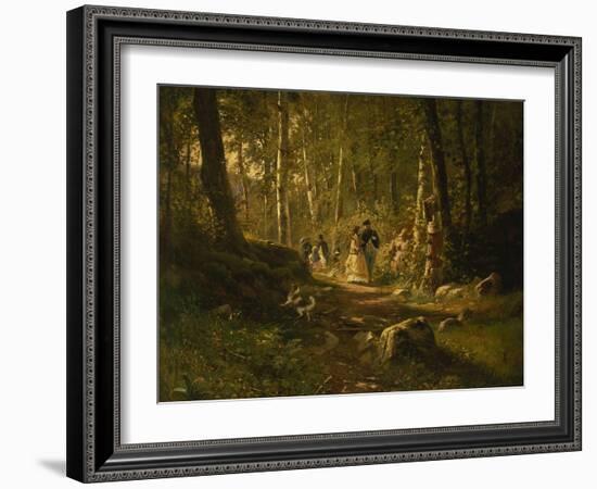 A Walk Through the Forest-Iwan Iwanowitsch Schischkin-Framed Giclee Print