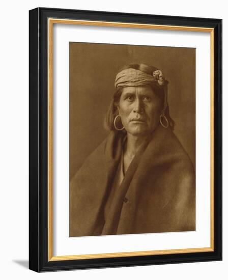 A Walpi Man, Hopi, 1906-Edward S. Curtis-Framed Giclee Print