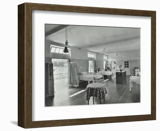 A Ward at Orchard House, Claybury Hospital, Woodford Bridge, London, 1937-null-Framed Photographic Print