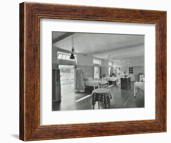 A Ward at Orchard House, Claybury Hospital, Woodford Bridge, London, 1937-null-Framed Photographic Print