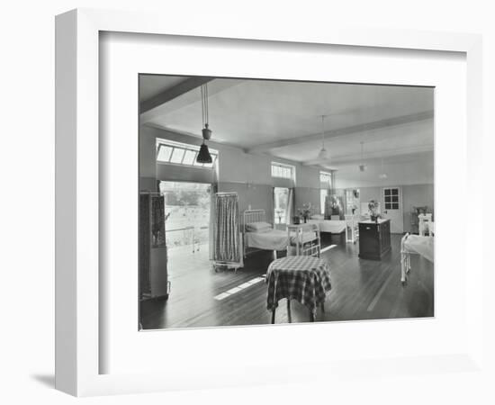 A Ward at Orchard House, Claybury Hospital, Woodford Bridge, London, 1937-null-Framed Photographic Print