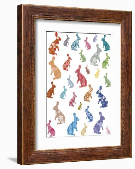 A Warren of Rabbits-Clara Wells-Framed Giclee Print