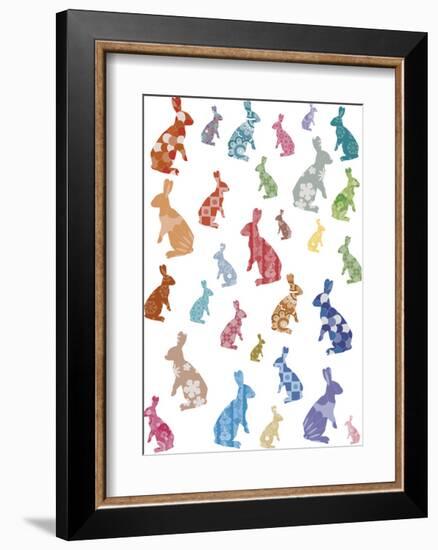 A Warren of Rabbits-Clara Wells-Framed Giclee Print