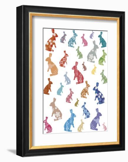 A Warren of Rabbits-Clara Wells-Framed Giclee Print