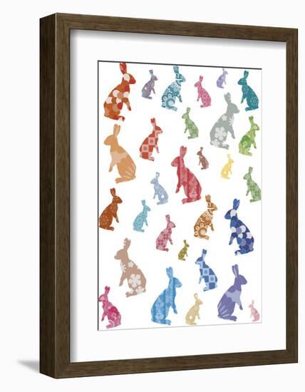 A Warren of Rabbits-Clara Wells-Framed Giclee Print