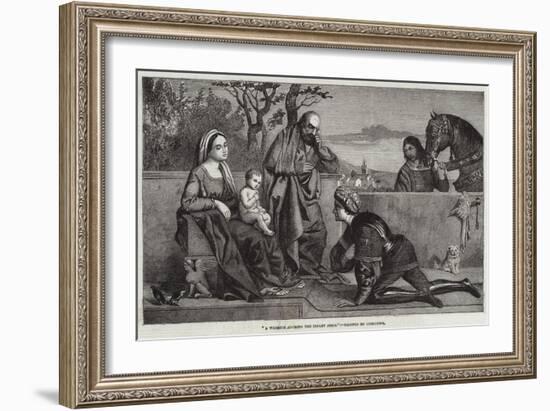 A Warrior Adoring the Infant Jesus-Giorgione-Framed Giclee Print