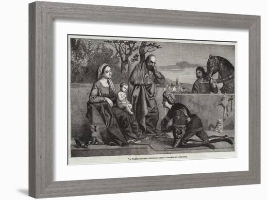 A Warrior Adoring the Infant Jesus-Giorgione-Framed Giclee Print