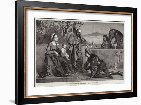 A Warrior Adoring the Infant Jesus-Giorgione-Framed Giclee Print