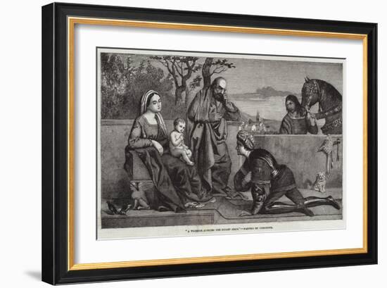 A Warrior Adoring the Infant Jesus-Giorgione-Framed Giclee Print