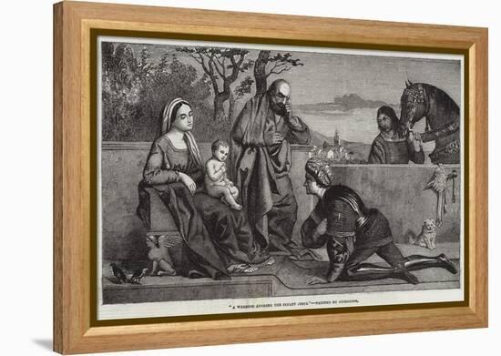 A Warrior Adoring the Infant Jesus-Giorgione-Framed Premier Image Canvas