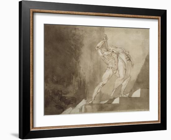 A Warrior Rescuing a Lady, 1780-85-Henry Fuseli-Framed Giclee Print