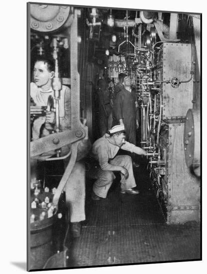 A Warship's Boiler Room, First World War, 1914-1918-null-Mounted Giclee Print