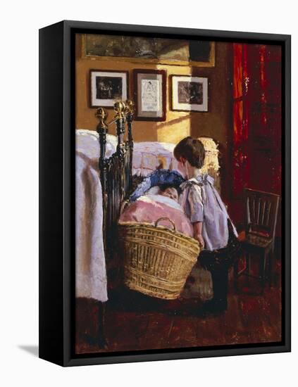 A Watchful Eye, 1889-Viggo Pedersen-Framed Premier Image Canvas