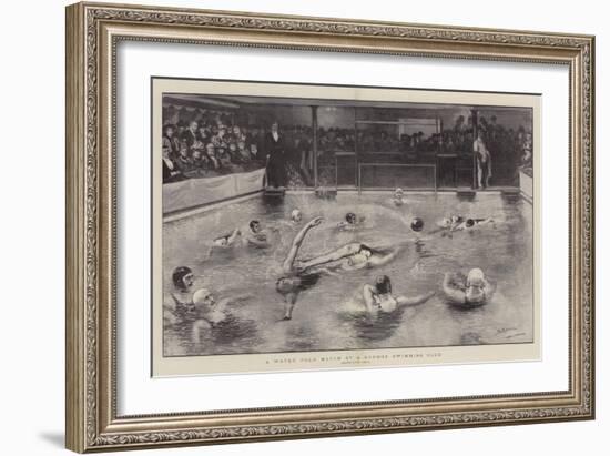 A Water Polo Match at a London Swimming Club-William Small-Framed Giclee Print