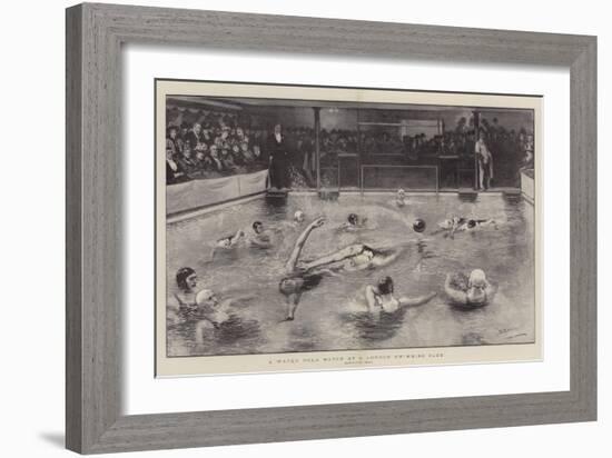 A Water Polo Match at a London Swimming Club-William Small-Framed Giclee Print