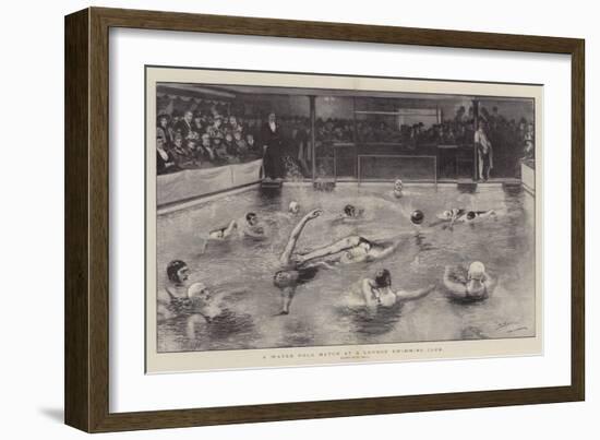 A Water Polo Match at a London Swimming Club-William Small-Framed Giclee Print