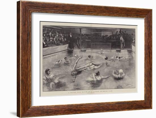 A Water Polo Match at a London Swimming Club-William Small-Framed Giclee Print