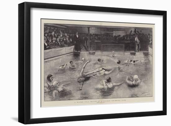 A Water Polo Match at a London Swimming Club-William Small-Framed Giclee Print