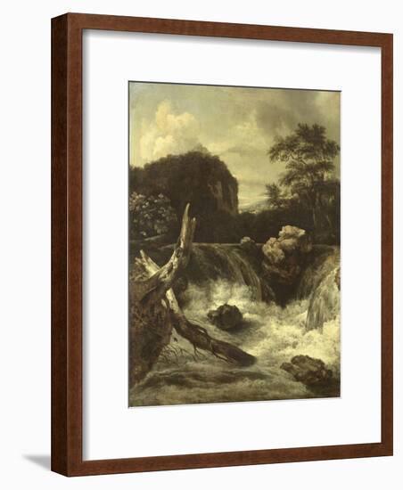 A Waterfall (Cascade)-Jan van Kessel-Framed Art Print