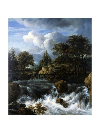 A Waterfall In Rocky Landscape 1660 70 Giclee Print By Jacob Van A Waterfall In Rocky Landscape 1660 70 Jacob Van Ruisdael Giclee