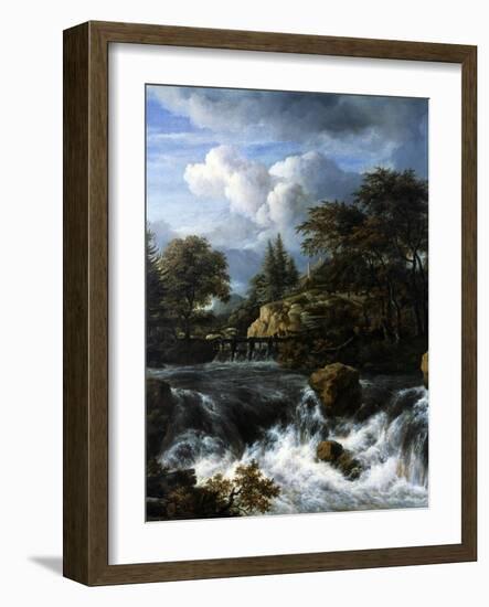 A Waterfall in a Rocky Landscape, 1660-70-Jacob van Ruisdael-Framed Giclee Print