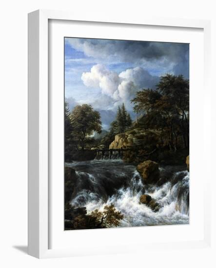 A Waterfall in a Rocky Landscape, 1660-70-Jacob van Ruisdael-Framed Giclee Print