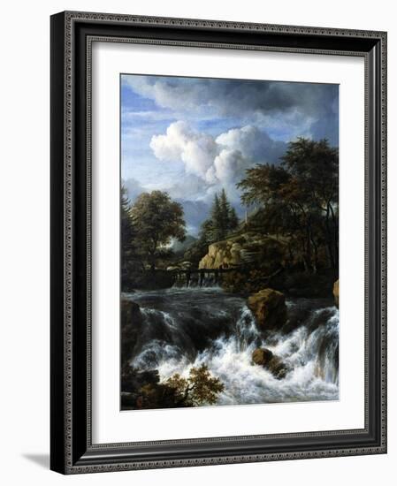 A Waterfall in a Rocky Landscape, 1660-70-Jacob van Ruisdael-Framed Giclee Print