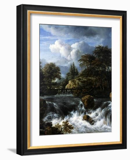 A Waterfall in a Rocky Landscape, 1660-70-Jacob van Ruisdael-Framed Giclee Print