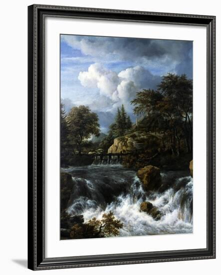 A Waterfall in a Rocky Landscape, 1660-70-Jacob van Ruisdael-Framed Giclee Print