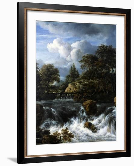 A Waterfall in a Rocky Landscape, 1660-70-Jacob van Ruisdael-Framed Giclee Print