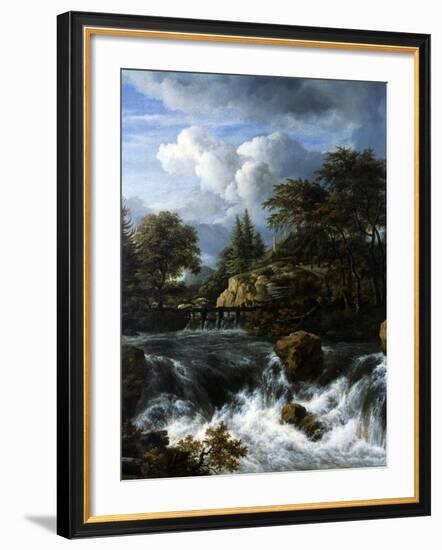 A Waterfall in a Rocky Landscape, 1660-70-Jacob van Ruisdael-Framed Giclee Print