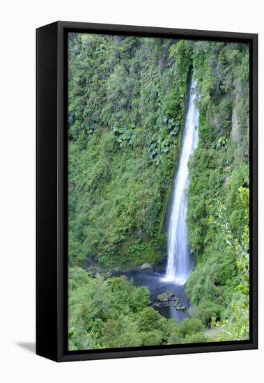 A waterfall on Chiloe Island, Northern Patagonia, Chile, South America-Alex Robinson-Framed Premier Image Canvas