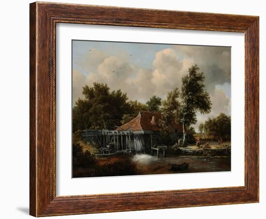 A Watermill, Ca 1665-Meindert Hobbema-Framed Giclee Print