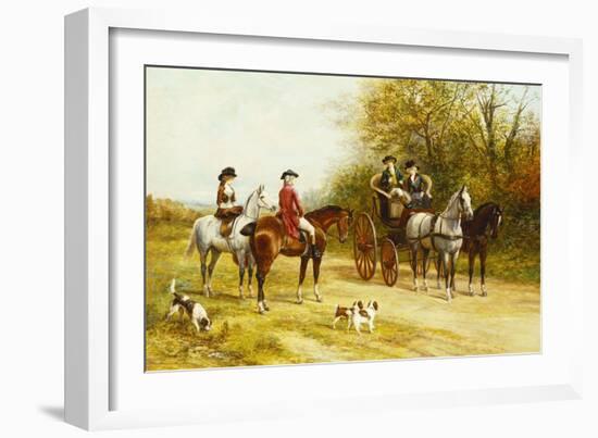 A Wayside Conversation-Heywood Hardy-Framed Giclee Print