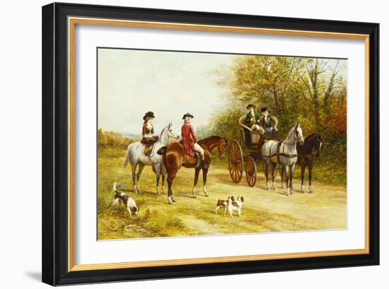 A Wayside Conversation-Heywood Hardy-Framed Giclee Print