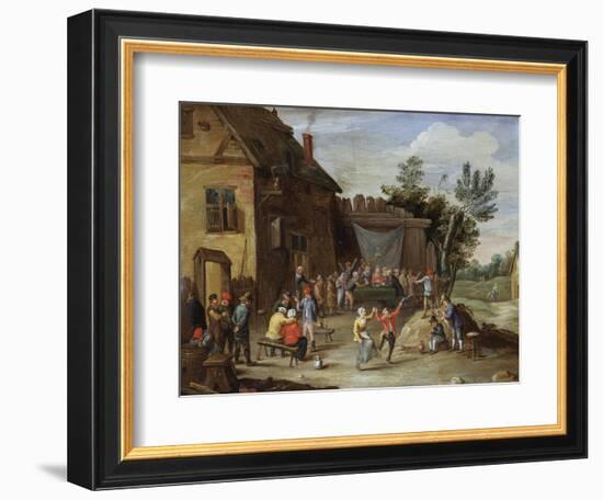 A Wedding Feast in the Courtyard of a Village Inn-Jan van Kessel-Framed Giclee Print