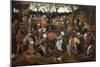 A Wedding Feast with Peasants Dancing-Pieter Bruegel the Elder-Mounted Giclee Print