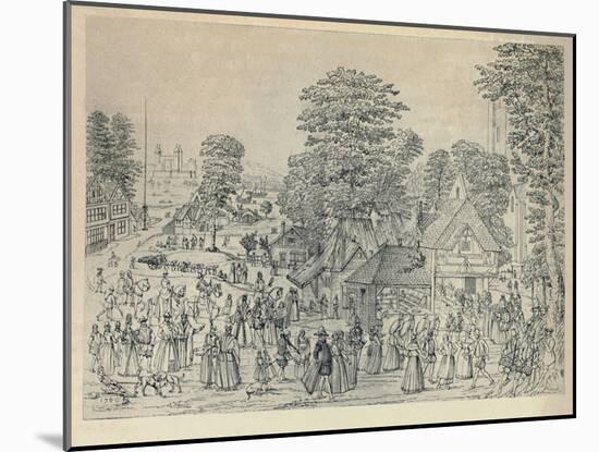 'A Wedding Festivity in Bermondsey, 1590', (1920)-Joris Hoefnagel-Mounted Giclee Print