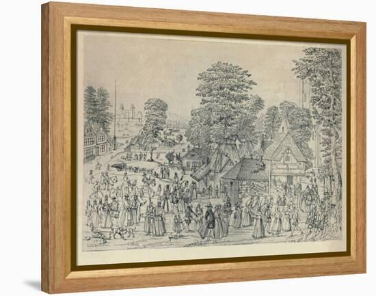 'A Wedding Festivity in Bermondsey, 1590', (1920)-Joris Hoefnagel-Framed Premier Image Canvas