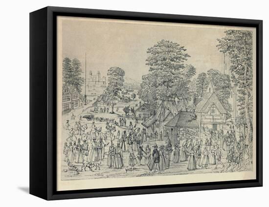 'A Wedding Festivity in Bermondsey, 1590', (1920)-Joris Hoefnagel-Framed Premier Image Canvas