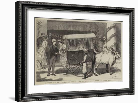 A Wedding in Southern India, the Bridesmaids' Return from Church-Godefroy Durand-Framed Giclee Print