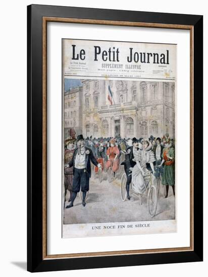 A Wedding on a Bicycle, France, 1897-Henri Meyer-Framed Giclee Print