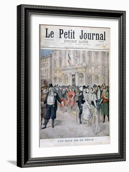 A Wedding on a Bicycle, France, 1897-Henri Meyer-Framed Giclee Print