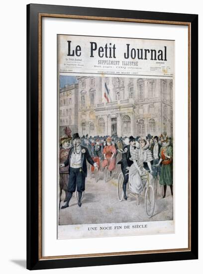 A Wedding on a Bicycle, France, 1897-Henri Meyer-Framed Giclee Print